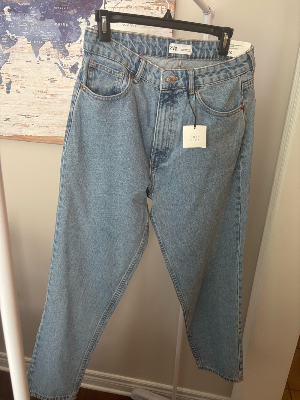 Zara Light Blue High-Rise Denim Jeans